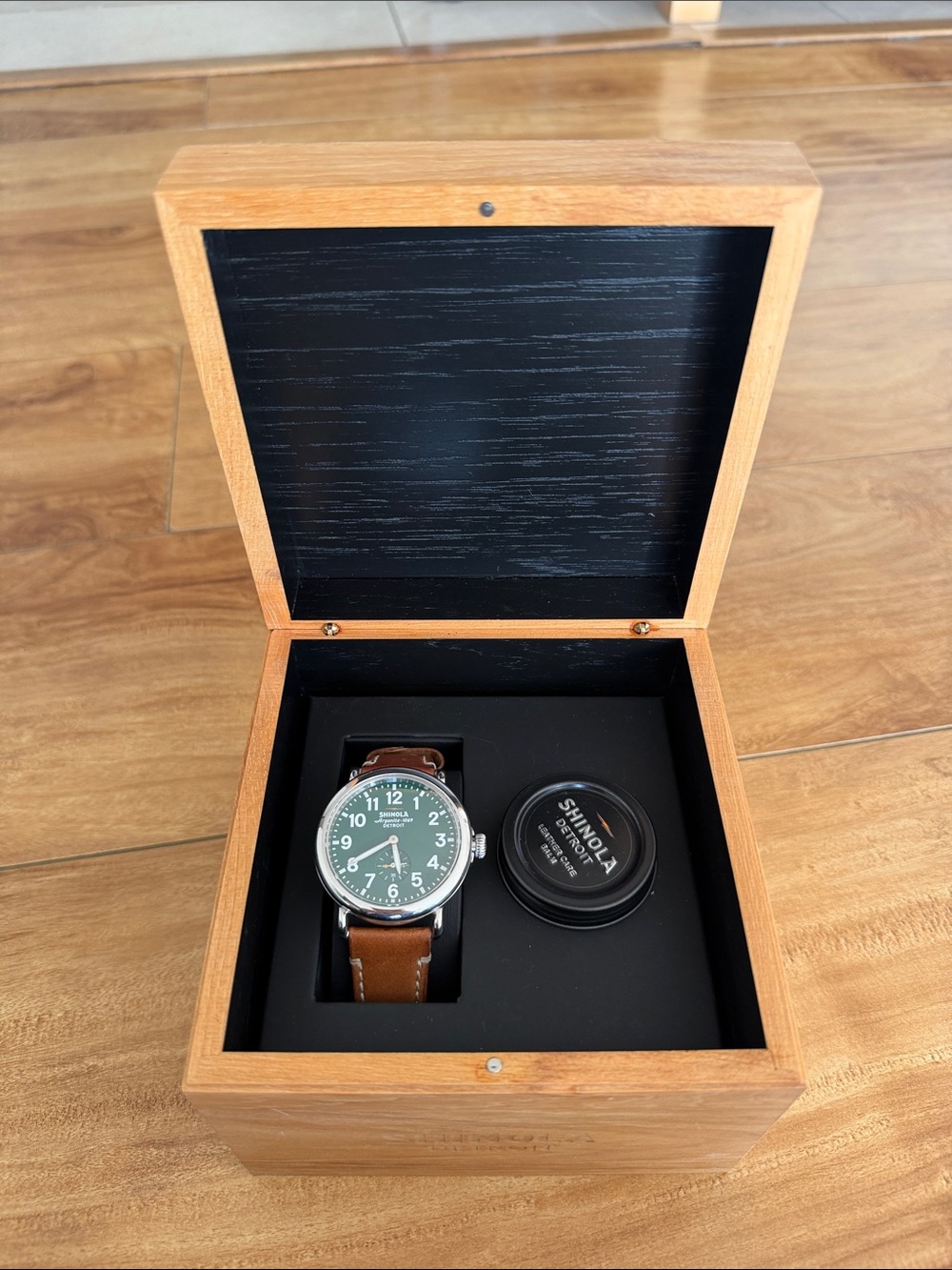 Shinola Runwell Watch with Brown Leather Strap